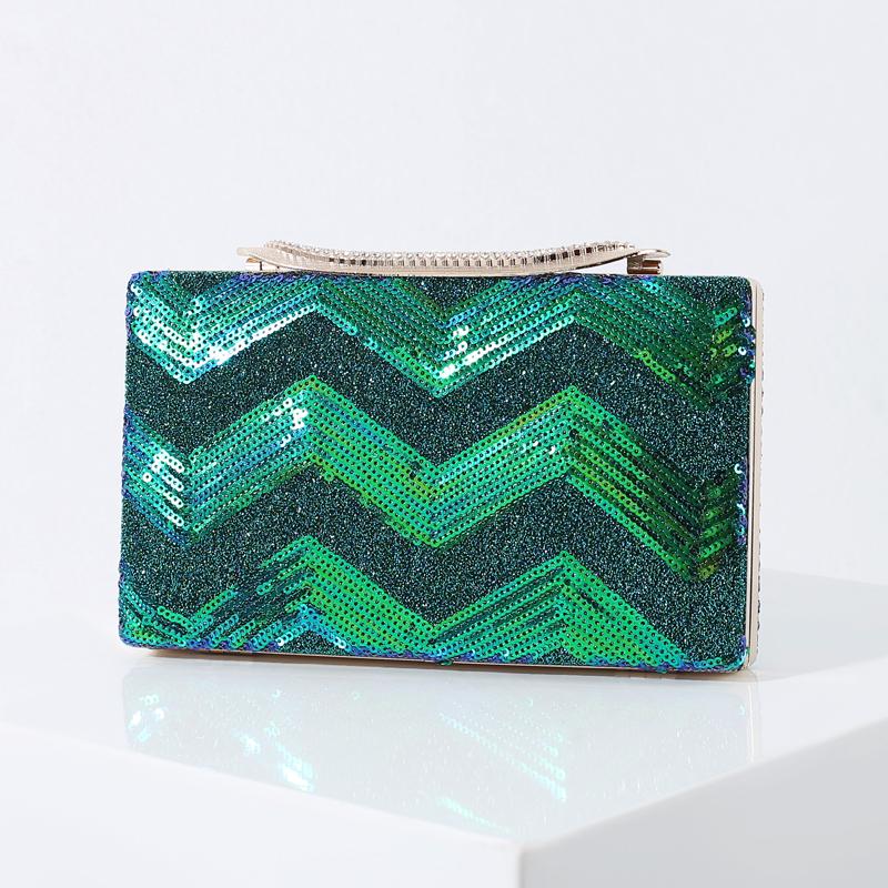 Fashion party banquet bling women clutch sequin evening bag