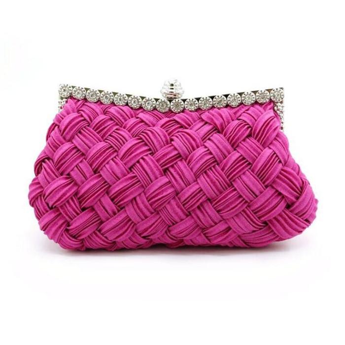 India wholesale fashion rhinestone red bridal ladies clutch purse evening bag