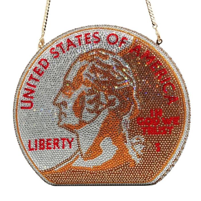 Luxury lliberty round glitter rhinestone evening money bag purse handbag